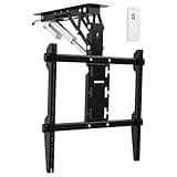 Mount-It! Motorized Ceiling TV Mount – Silent Electric Flip Down TV Mount for 50’’-90’’ Screens, Retractable Drop Down Design, RF Remote, VESA Compatible, 88 lbs Capacity, Black