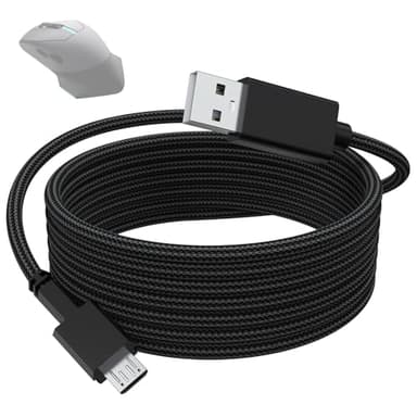 Zosvoses Micro USB Charging Cable Compatible with Alienware Wired/Wireless Gaming Mouse 610M, AW610M, 310M, Mouse Charging Cable, 6.6ft