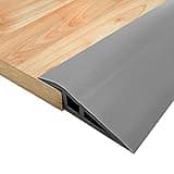 Vinyl-Floor-Transition-Strips Door-Thresholds Ramps 72 inch,Threshold 1/2'' ~ 3/5'', Thresholds Ramps for Doorways, Vinyl-Edge-Reducer-Transition-Strip for Door/Carpet/Tile/Floor (Grey)