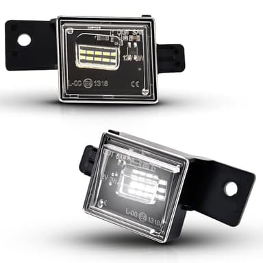 Asgohme LED License Plate Lights Bright White Tag Lamp Assembly Replacement Compatible with Chevy 2015-2021 Colorado, 2014-2021 Silverado 1500, GMC 2015-2021 Canyon, 2014-2021 Sierra 1500, Pack of 2