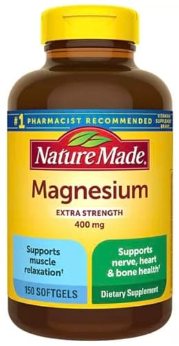 Nature Made High Potency Magnesium 400 mg - 150 Liquid Softgels,(Pack of 2)