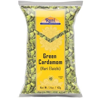 Rani Green Cardamom Pods Spice (Hari Elachi) 1.4oz (40g) ~ All Natural | Vegan | Gluten Friendly | NON-GMO | Kosher | Product of India