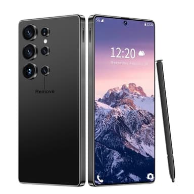 BVNA I25 Ultra Unlocked Phone 16+1TB,Built in Pen The Phone,Battery 7000mAh 6.99" HD Screen,Android 14 Smartphone,Face ID/5G/Fingerprint Lock/Dual SIM/GPS (Black, 16+1TB)