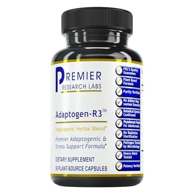 Premier Research Labs Adaptogen-R3 Supplement - Rhodiola Rosea Supplement with Maca Root, Adaptogen Complex for Stress, Heart & Metabolic Health - 90 Vegetarian Capsules