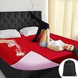 Tisancy Love Red Waterproof Intimacy Blanket with Storage Bag for Bed, Polyester Splash Couple Queen Size 78'' x 82'' Lightweight Blanket Wedding Gift, Mattress Protector