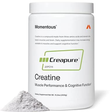 Momentous Creatine Monohydrate Powder - Creapure Creatine Powder - Supports Strength, Lean Muscle, & Recovery for Men & Women - NSF Certified for Sport - 5 g per Serving - 90 Servings