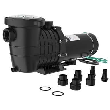 Garvee 1.5 HP Swimming Pool Pump 1100W 110-120V Single Voltage Pumps with Strainer Basket for Above-ground and In-ground