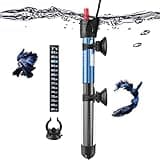 Hitop 25W/50W/100W/300W Adjustable Aquarium Heater, Submersible Glass Water Heater for 5 – 70 Gallon Fish Tank (100W)