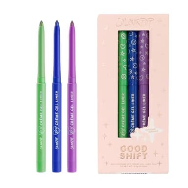 ColourPop BFF Crème Gel Waterproof Chrome Eyeliner Kit - 18HR Wear, Ultra-Pigmented Eyeliner Pencil with Matte & Metallic Finishes - Includes Shades Wild Idea, Ventura Blvd & Actin' Up (3 Count)