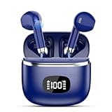 Wireless Earbuds, Bluetooth 5.4 Headphones with 4 ENC Noise Cancelling Mics, 40H Playtime HiFi Stereo in Ear Wireless Earphones, LED Display, Mini Ultralight,IP7 Waterproof Earphone for Workout Sports
