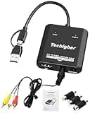 VHS to Digital Converter & RCA to HDMI Adapter USB Video Capture Card for VCR/DVD/AV/PS2/Wii,av to hdmi converter Analog to Digital & HDMI Output Simultaneously, wii hdmi adapter,Save/Convert OldVideo
