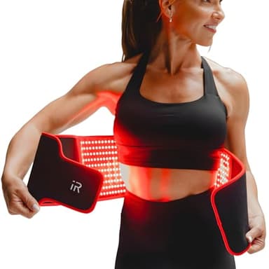 iRestore Red Light Therapy Belt for Back Pain and Shoulder Support - Infrared Red Light Therapy for Body with 3 Wavelengths, Wireless LED Belt for Waist, Stomach, Back, Knee, Wellness & Recovery
