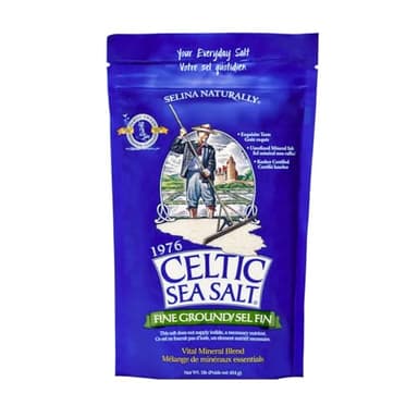 Celtic Sea Salt, Fine Ground Mineral Sea Salt, 1 lb Resealable Bag, Unrefined Hydration, Vital Minerals, Family Founded Since 1976