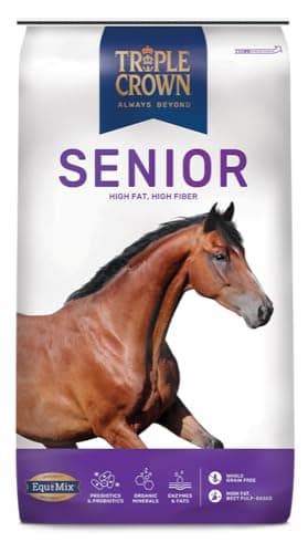 Triple Crown Senior Horse Feed, High Fat and High Fiber, 50 lbs