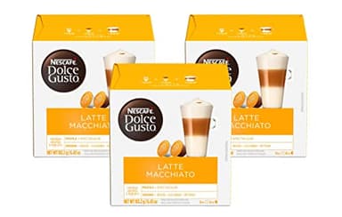Dolce Gusto Nescafe Coffee Pods, Latte Macchiato, 16 Count, Pack of 3