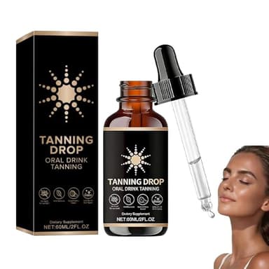 Tanning Drops, Sunless Tanning Drops To Drink, Bronzing Tanner for Face and Body 2Fl Oz(1 Bottle)