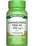 Nature's Truth KSM-66 Ashwagandha | 60 Caplets | with L-Theanine | Vegan, Non-GMO, & Gluten Free Supplement