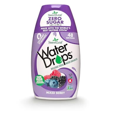 SweetLeaf Water Flavoring Drops- Stevia Water Enhancer, Sugar Free, Zero Calorie Water Additive for Flavor, Contains Monk Fruit Extract, Gluten Free, Keto Friendly- Mixed Berry, 1.62 Fl Oz (Pack of 1)
