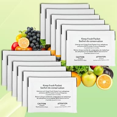 12 Packets W10346771A Refrigerator Produce Preserver Refills; Produce Saver Replacement for 2117689, AH3503014, AH3503014, EA3503014, PS3503014, P1KC6R1