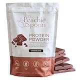 The Peachie Spoon Chocolate Whey Protein Powder – 25g Grass-Fed Protein, Smooth & Rich Flavor, Third-Party Lab Tested, Gluten-Free, Low Carb, Gut-Friendly & No Artificial Additives – 30 Servings