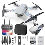 Sales Today Clearance Only, Drones with Camera for Adults 1080P, WiFi FPV Drone, Mini Drones with Transparent LED Folded Arms, 3 Flight Modes, Altitude Hold, Headless Mode, Trajectory Flight