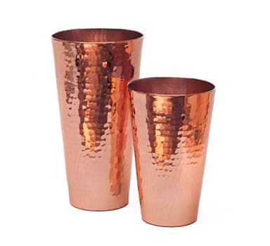Sertodo Copper Boston Shaker Set | 16oz and 25oz Cups | 100% Pure Copper, Heavy Gauge, Hand Crafted | Professional Mixologist's Choice Cocktail Shaker