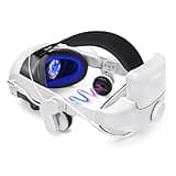 Lampelc Head Strap with Battery Pack 8000mAh and Headphone for Quest 3, Comfort VR Elite Strap Adjustable Headstrap Replacement Accessories for Enhanced Sound Effects, Playtime(Not for Quest 3S)