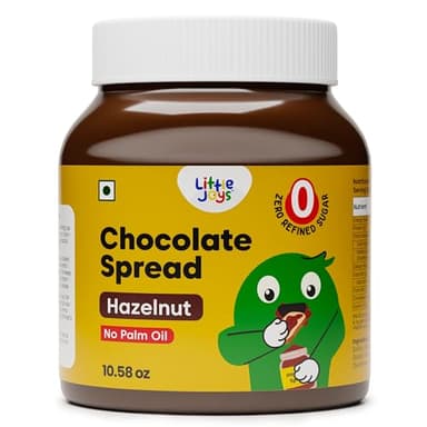 Little Joys Hazelnut Chocolate Spread | No Refined Sugar, Naturally Sweetened with Jaggery | No Palm Oil, Gluten Free | 10.58 Oz