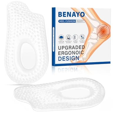 2Pairs Plantar Fasciitis Heel Cups Inserts,Heel Cushions for Plantar Fasciitis,Heel Pain,Shock Absorption Orthotic Inserts for Relieves Foot Pressure.