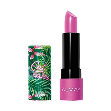 Almay Lip Vibes Lipstick with Vitamin E Oil & Shea Butter, Matte Finish, Hypoallergenic, Eat Cake, 0.14 Oz