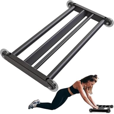 SELEWARE Glute Ham Glider Heavy Duty Ab Glute Glider Machine, Exercise Wheels for Smooth Hamstring Curl Abdominal and Leg Workouts, Multifunctional Ab Glute Machine for Home & Commercial Gym