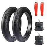 WEEROCK 20 X 3.0 Inch Bike Fat Tire E-Bike Tires 2 Pack Bicycle Tyres with Inner Tubes Folding Bead Tires Compatible with Wide Mountain Snow Bicycle Electric Bike