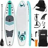SUDOO Inflatable Stand Up Paddle Board 10'x30 x6 Ultra-Lightweight Wide SUP for All Skill Levels | Non-Slip Deck & Premium Accessories Kit (Backpack, Pump, Adjustable Paddle, Triple Fins, NO Seat)