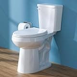 HOMLYLINK Tall Toilet 19 Inch for Seniors, ADA High Toilets, Comfort Bowl Heigh 19", Seat Height 20", Two-Piece Single Flush 1.28 GPF, 12 Inch Rough-in, White Color, for Small Bathroom