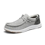 Bruno Marc Men's Arch Support Casual Slip-on Shoes Loafers for Men Non Slip Comfortable Boat Shoes, Grey, Size 11, SBLS2302M