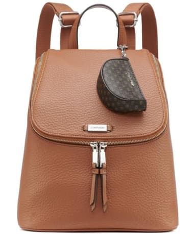Calvin Klein Zulle Organizational Backpack, Caramel, One Size
