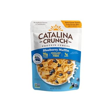 Catalina Crunch Protein Cereal - Breakfast Cereal with 10g of Protein, No Added Sugar - Gluten Free - Blueberry Muffin - 8 oz. Bag (Pack of 1)