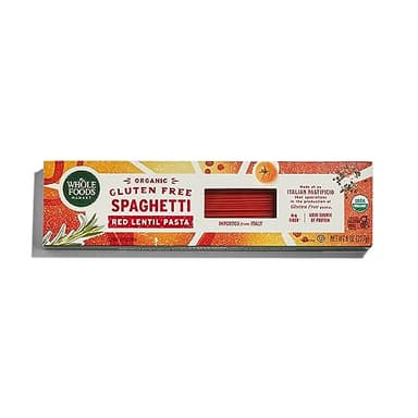 Whole Foods Market Organic Red Lentil Gluten Free Spaghetti, 8 Ounce