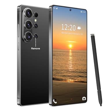Huness 26 Ultra Unlocked Cell Phone,Built in Pen,16+1TB Unlocked Phone, Android 15 Battery 7000mAh 6.99" HD Screen Smartphone, 5G/Face ID/Fingerprint Lock/Dual SIM/GPS (Black, 16+1TB)