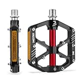MZYRH Mountain Bike Pedals,Bicycle Pedals with Reflectors,Lightweight Aluminum Alloy MTB Pedals 3 Sealed Bearings Bicycle Platform Pedals 9/16" BMX Road Bike Pedal