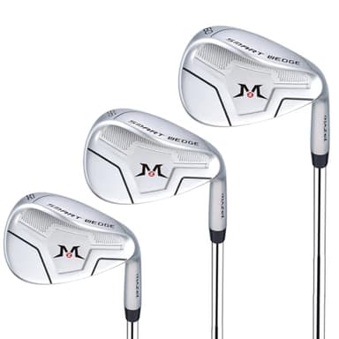 Full Face Golf Wedge Set or Individual Golf Wedge 52/56/60 Degree Gap Wedge Sand Wedges Lob Wedge | Solid Shots | No Chunking for All Lies (Silver, Golf Wedges 52, 56, 60 Sets)