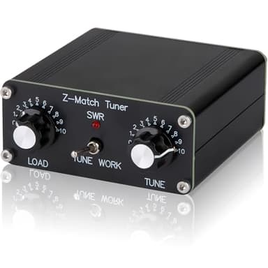 QRP Manual Antenna Tuner Z-Match 3-28MHz for Ham Radio CW, 5W Z-Match Tuner with BNC, Adjust Impedance Matching