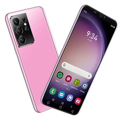 LatsYrs Cheap Mobile Phone, 5.0 Inch Dual SIM, Quad Core 16GB ROM, Android 9.0, Dual Camera, WiFi/Bluetooth/Face ID SIM Free Unlock Phone (Pink)