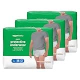 Amazon Basics Incontinence Underwear for Men, Maximum Absorbency, Large, 54 Count (3 Packs of 18)