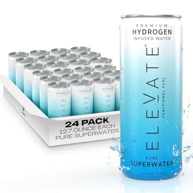 Elevate Premium Hydrogen Water,Supports Recovery,Backed by Science -24 Pack