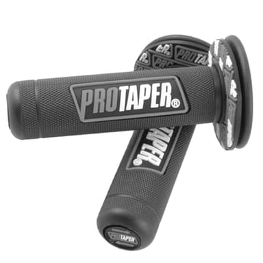 7/8" Motorcross Handle Grips Dirt Bike 22mm 24mm Truster Grips Motorcycle Ergonomic Bar End Non Slip Grip Gel Gep Scooter Cruiser Racing Mountain (Black Grey, Pro Taper)
