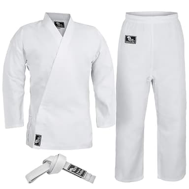Hawk Sports Karate Uniform, Lightweight Karate Gi with Belt for Kids and Adults, Ideal for Martial Arts Training and Sparring, Durable Training Gear, Size 00 (3'9''/50lbs)