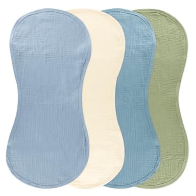 4 Pcs Changing Pad Liners Fits in Peanut Shape Changing Pad Waterproof Diaper Mats Organic Cotton Peanut Mats are Warm on a Baby's Back, Washable Reusable (Blue)