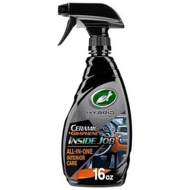 Turtle Wax Hybrid Solutions Inside Job, All Purpose Ceramic Interior Car Cleaner and Protectant, Cleans, Deodorizes and Protects Leather Car Seats, Vinyl, Rubber, and Plastic, 16 fl oz (Pack of 1)