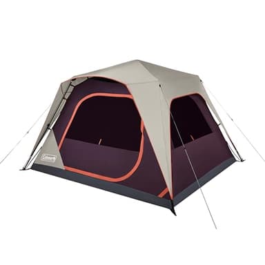 Coleman Skylodge Instant Tent with Rainfly, 4/6/8 Person Family Tent Sets Up in a Minute, Includes Pre-Attached Poles & Carry Bag